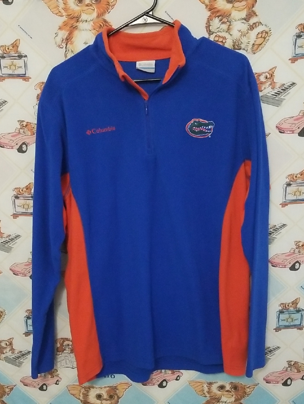 Columbia Florida Gators Blue & Orange Quarter-Zip Pullover Size L